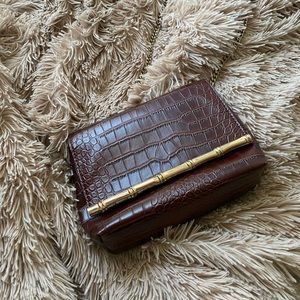 Vintage snakeskin burgundy purse